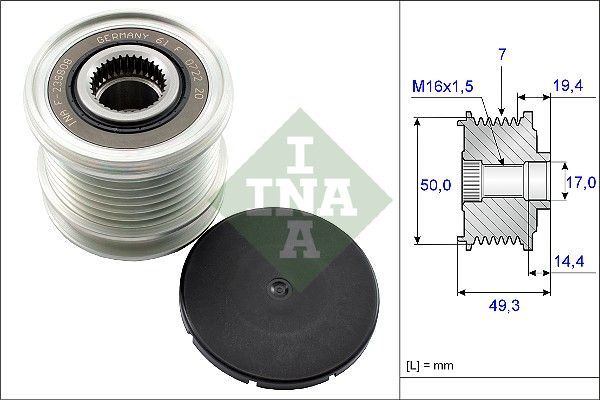 INA 535014010 Alternator Kasnagi Rulmanli Mercedes C Serisi - E Serisi - Sprinter